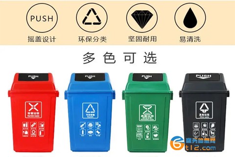 垃圾桶分類顏色和標志